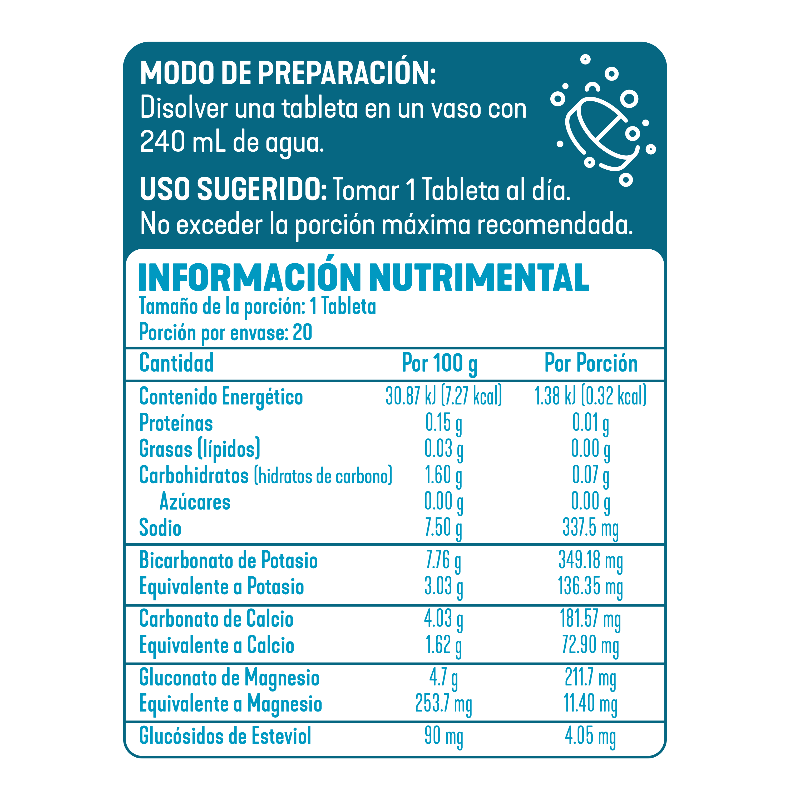 Hydraside 20 tabletas efervescentes