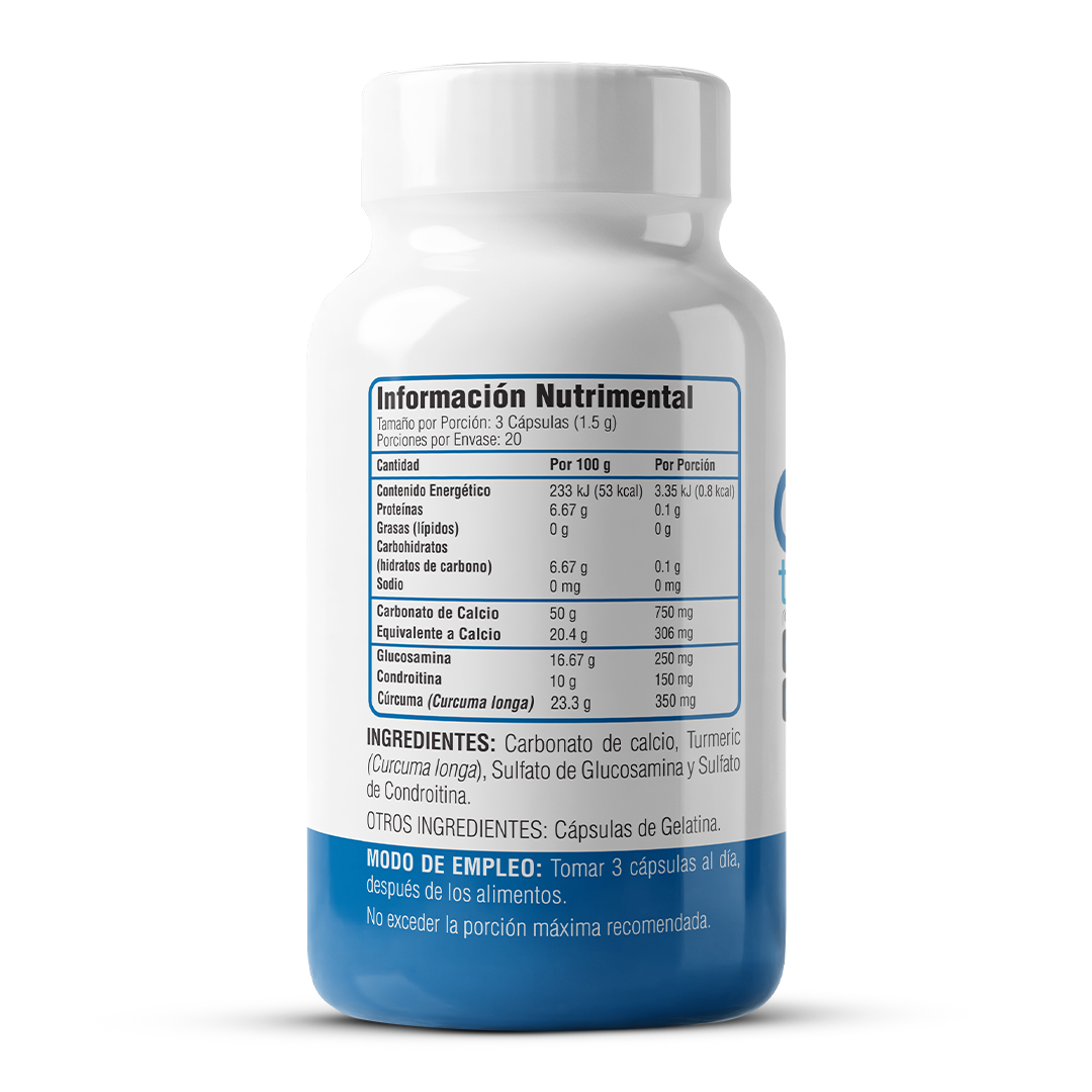 CÚRCUMA + GLUCOSAMINA + CONDROITINA 60 CAPS