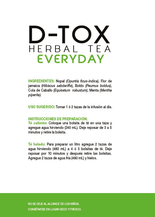 D-TOX EVERYDAY  20 BOLSITAS.