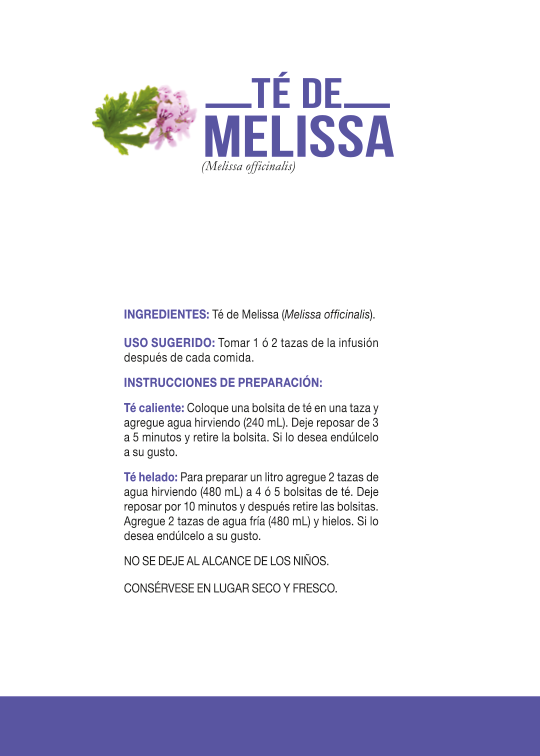 TÉ DE MELISSA 20 BOLSITAS.