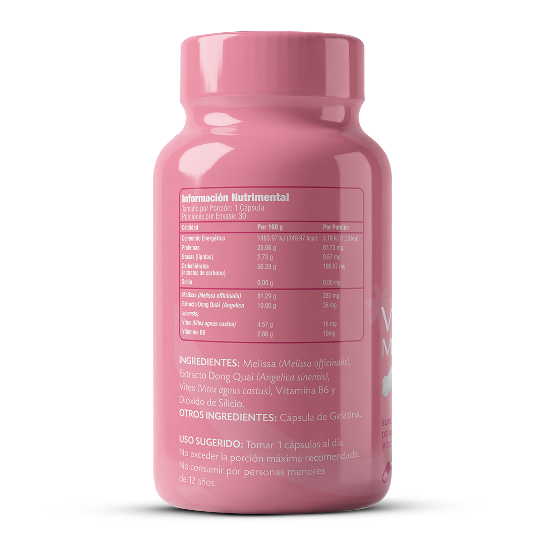 PINK V Vitamina B6, Melissa y Vitex