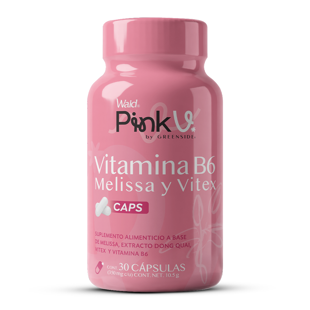 PINK V Vitamina B6, Melissa y Vitex