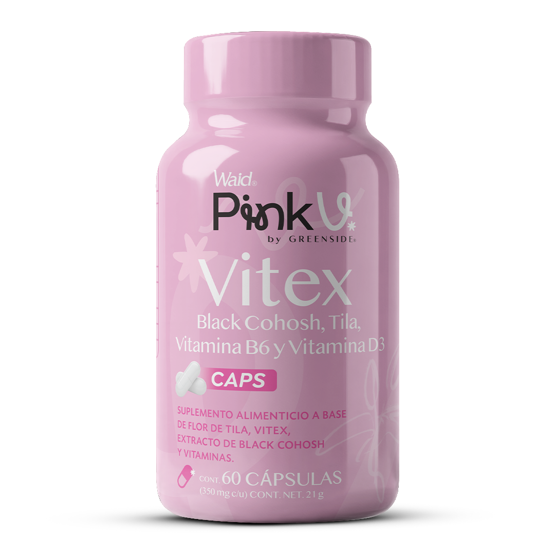 PINK V Vitex, Black Cohosh, Tila, Vitamina B6 y Vitamina D3