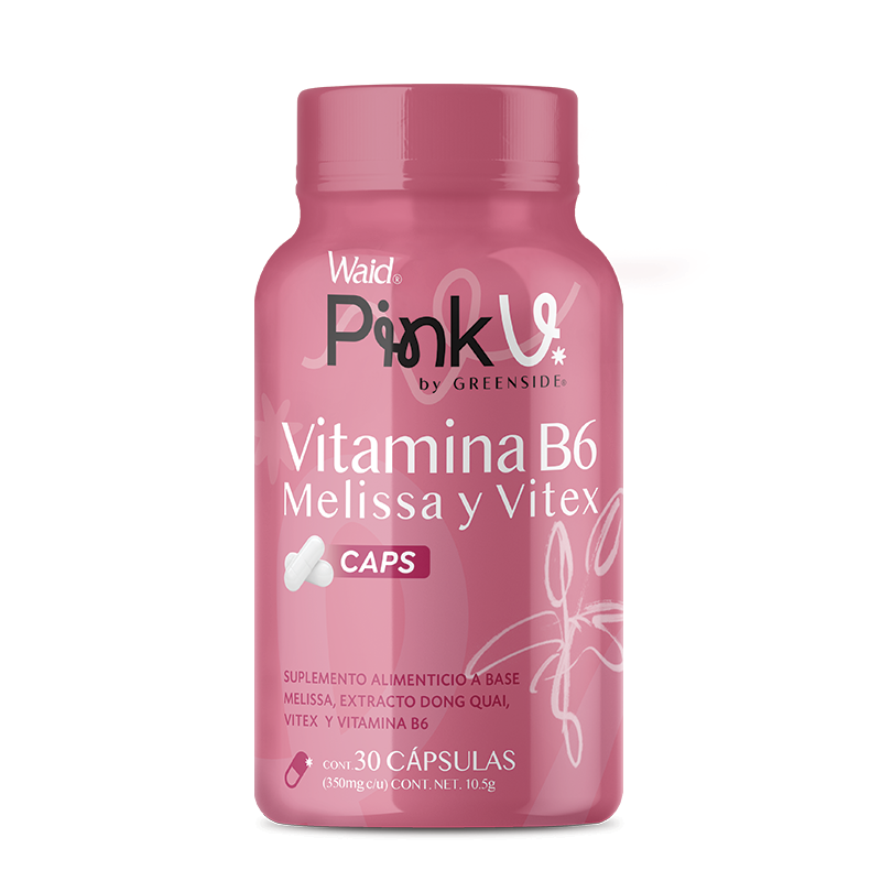 PINK V Vitamina B6, Melissa y Vitex